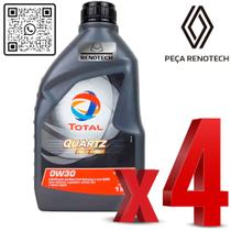 8200176712 - kit com 4 litros de óleo 0w30 quartz ineo first 24b1l - sintético
