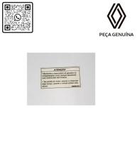 8200954724 - etiqueta plástica auto-adesiva do painel dianteiro - clio ii / sandero / kangoo express / duster / scenic i / kangoo / megane ii / fluenc