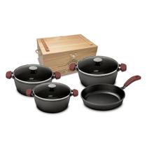 8382-Conjunto Panelas De Ferro Fundido 3 Caçarolas 1 Frigideira 8382-Conjunto Panelas De Ferro Fundido 3 Caçarolas 1 Frigideira