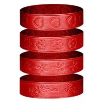 87m Fita Camada Dupla Cetim GRAVADO cor VERMELHO 1,2cm larg