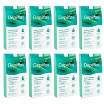 8CX Folhas Prontas Corporais Depilflax Aloe Vera C/20 Unid.
