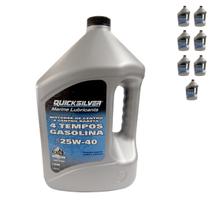 8M0090501 Óleo Quicksilver 25w40 4t Mercruiser Gas Galão 4L Kit C/7