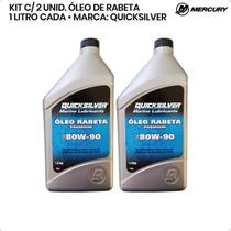 8M0090503 Óleo Quicksilver 80w90 Para Rabeta 1 Litro Kit C/2