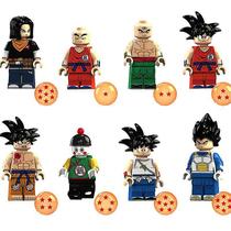 8pcs anime dragon ball montado conjunto construir blocos brinquedos para