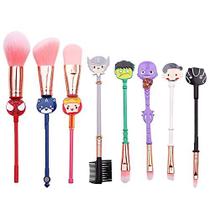 8Pcs Classic Movie Makeup Brushes - Professional Cosmetic Brushes Foundation Mistura Blush Eye Shadows Face Powder Fan Brushes Kit para fãs