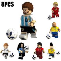 8pcs/set World Cup Jogador de Futebol Blocos de Construção Reunidos