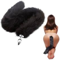 8Plug Anal em Metal Tamanho P, Com Cauda Longa 80cm Pantera