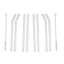 8un canudo reutilizável vidro borosilicato escova limpeza 8un canudo reutilizável vidro borosilicato escova limpeza