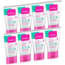8UN Creme Depilatorio Facial 50G Com Aloe Vera Depilflax