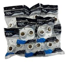8un Plafon. Duplo Branco Plastic Soquete Porcelana Opl Branco