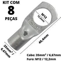 8un Terminal de Compressão Para Cabo de 35mm² Furo M12 SC35-12