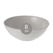 8un Tigela bowl 1lt salada petiscos Cinza Petra 18,5cm 8un Tigela bowl 1lt salada petiscos Cinza Petra 18,5cm