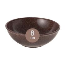8un Tigela bowl 700ml salada petiscos Marrom Escuro 17cm 8un Tigela bowl 700ml salada petiscos Marrom Escuro 17cm