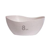 8un Tigela saladeira bowl oval 1,9lt bege 8un Tigela saladeira bowl oval 1,9lt bege