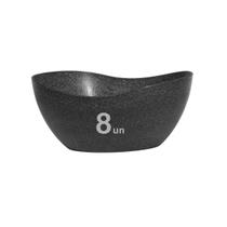 8un Tigela saladeira bowl oval servir 1,9lt preto