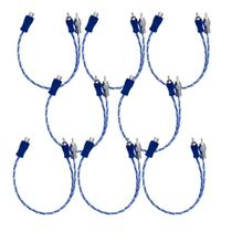 8x Cabo Y Para Som Automotivo Injetado Azul/Prata Transparente 4mm 1 Femea e 2 Machos Marca Svart 8x Cabo Y Para Som Automotivo Injetado Azul/Prata Transparente 4mm 1 Femea e 2 Machos Marca Svart