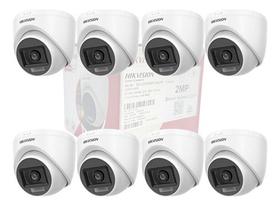 8x Camera Analogica Hikvision Ds-2ce76d0t-exlpf 2.8mm