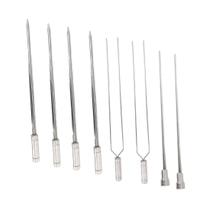 8x Espetos De Inox 50cm Espada, Duplo e Coração - Churrasc 8x Espetos De Inox 50cm Espada, Duplo e Coração - Churrasc