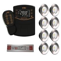 8x led slim 10w tholz + fonte 120w + smartpool