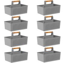 8X Organizadores Multiuso Flow Com Divisórias Cinza OU 8X Organizadores Multiuso Flow Com Divisórias Cinza OU