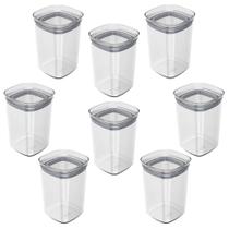 8X Porta Temperos Pote 1L Organizador Ou Block Hermético