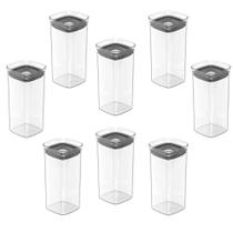 8x Porta Temperos Pote 340ml Organizador OU Block Hermético