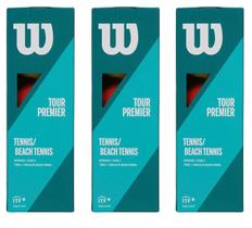9 Bolas de Beach Tennis Wilson Tour Premier - 3 Cx