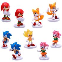 9 Bonecos Sonic The Hedgehog Classic Mini Buildable Figures Just Toys - 787790985266