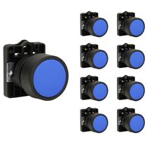 9 Botão De Comando Steck SLPRN4 Azul Para Automação IP40