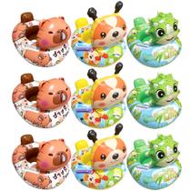 9 Botes Fralda Boia para Bebês Estampada até 30kg Animais p/ Festa na Piscina