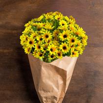 9 Buquês de Flores Artificiais Amarela Girassol Permanente Mini Flor Para Lembracinhas, Artesanatos e Enfeites - DE1825