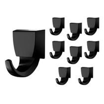 9 Cabide de Parede Quadra Preto Fosco Lorenzetti 7140113