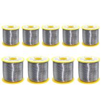 9 Carretel Estanho P/ Solda 50x50 Fluxo Ra 1mm 500g Cobix