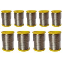 9 Carretel Estanho P/ Solda Com Fluxo Ra 1mm 250g Cobix