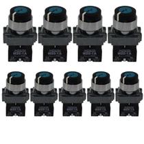 9 Chaves Seletora 90g 1na 22mm 2 Pos Preta De Metal 9 Chaves Seletora 90g 1na 22mm 2 Pos Preta De Metal