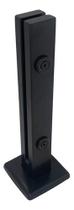9 Coluna Torre Preta Guarda Corpo Inox 40 Cm 2 Furos