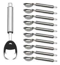 9 Conchas Para Sorvete 20cm Aço Inox Gourmet Mix 9 Conchas Para Sorvete 20cm Aço Inox Gourmet Mix