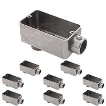 9 Condulete Modelo Lb Em Alumínio 1 1/2 Sem Rosca Sieg Prateado 9 Condulete Modelo Lb Em Alumínio 1 1/2 Sem Rosca Sieg Prateado