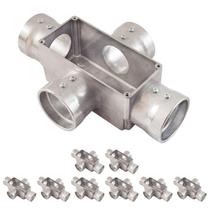 9 Condulete Modelo X Em Alumínio 2 1/2 Sem Rosca Sieg Prateado 9 Condulete Modelo X Em Alumínio 2 1/2 Sem Rosca Sieg Prateado