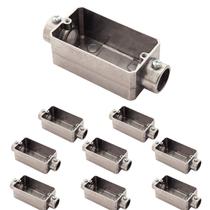 9 Condulete Tipo C Em Alumínio Sem Rosca Medida 1 1/2 Sieg