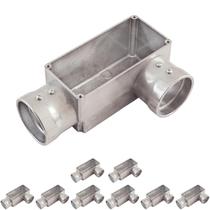 9 Condulete Tipo Ll Em Alumínio Sem Rosca Medida 2 1/2 Sieg