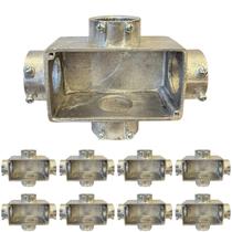 9 Condulete Tipo X Medida 1 1/4 Em Alumínio Sem Rosca Sieg 9 Condulete Tipo X Medida 1 1/4 Em Alumínio Sem Rosca Sieg