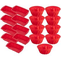 9 Conj Forma para Pães e Forma Espiral em Silicone Sortida