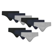 9 Cuecas Slip Básica Tradicional Lisa Selene Modelo Adulto Masculino