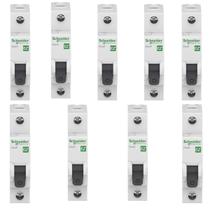 9 Disjuntores Schneider 25a C Interruptor 1p Proteção 3ka 9 Disjuntores Schneider 25a C Interruptor 1p Proteção 3ka