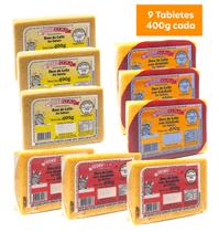 9 Doces de Leite Barra -Puro, c/ Amendoim e c/ Goiabada 400g 9 Doces de Leite Barra -Puro, c/ Amendoim e c/ Goiabada 400g
