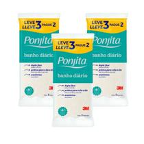 9 Esponja Ponjita 3m Banho Diário - 3 Pacotes - Total 9 Unidades 9 Esponja Ponjita 3m Banho Diário - 3 Pacotes - Total 9 Unidades