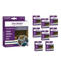 9 Fita LED 127V 18W/m 3000K 10m 240LEDs/m IP20 Save Energy 9 Fita LED 127V 18W/m 3000K 10m 240LEDs/m IP20 Save Energy