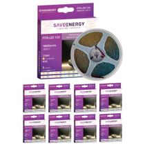 9 Fitas Led 2700k Luz Quente 1800lm 12v 5m 12w Save Energy 9 Fitas Led 2700k Luz Quente 1800lm 12v 5m 12w Save Energy