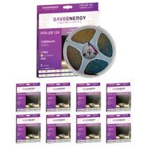 9 Fitas Led Luz Neutra 4000k 12w Ip65 12v 5m Save Energy 9 Fitas Led Luz Neutra 4000k 12w Ip65 12v 5m Save Energy